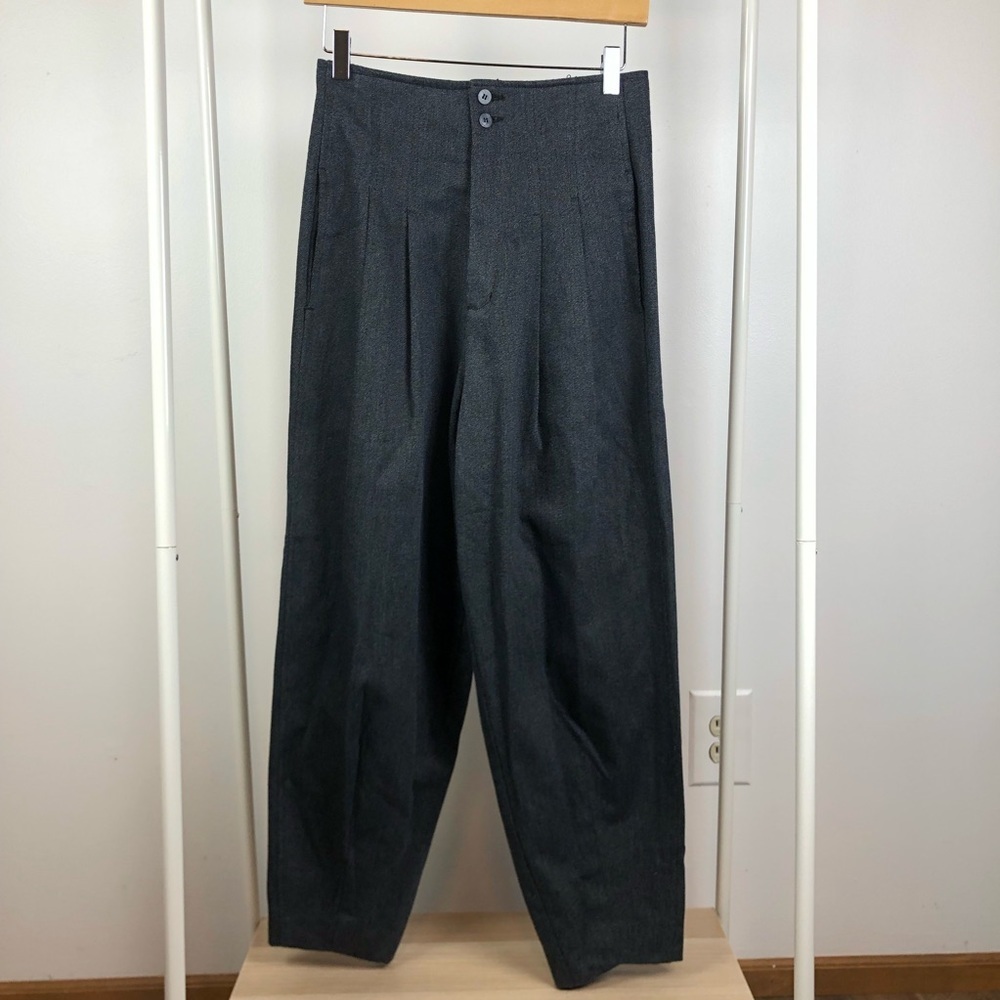 In Wear Design Kirsten Teisner Grey Pleated Trousers US 10 EU 38